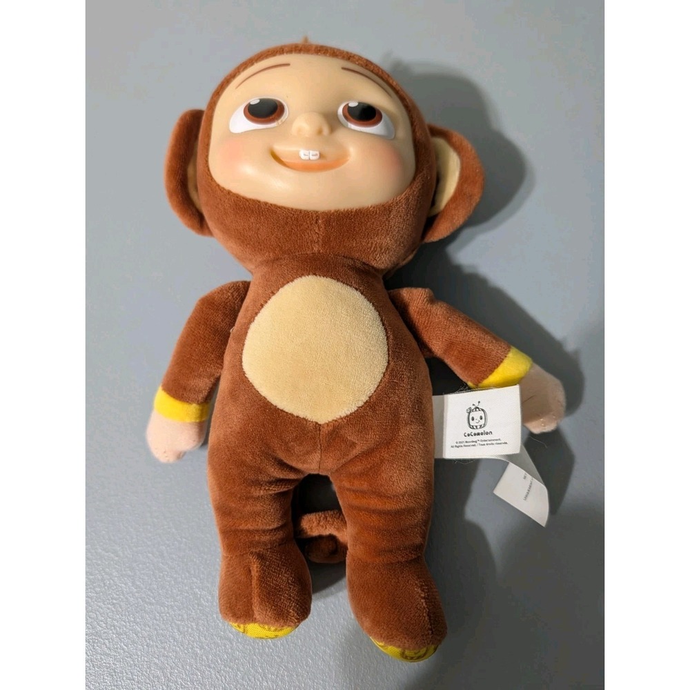 Cocomelon Little Plush, JJ Doll in Monkey Outfit 8" Preowned